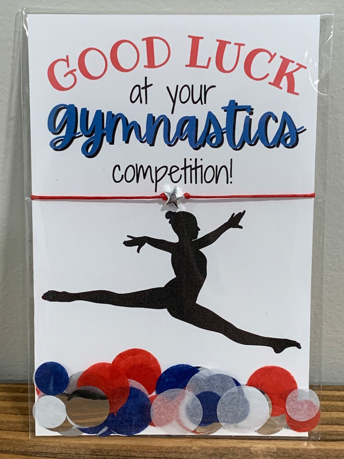 Gymnastics Competition Good Luck Wish Bracelet Confetti Gift Etsy