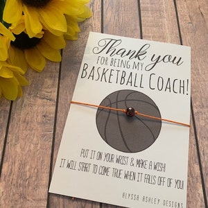 Basketball Coach Thank You Wish Bracelet