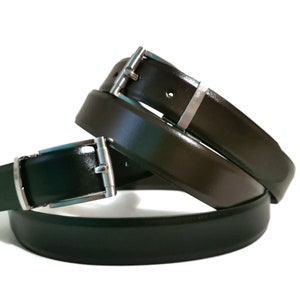 Leather Belt Reversible, BELT FOR MEN, double sided Belt ,Men&#39;s Belt, Black Belt, Dress Belt, Minimalist,  Gift for Him