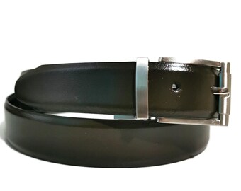 Leather Belt Reversible, BELT FOR MEN, double sided Belt ,Men's Belt, Black Belt, Dress Belt, Minimalist,  Gift for Him