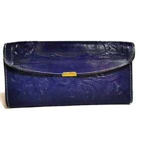 PORTEFEUILLE POUR FEMME, grand portefeuille, cuir, vintage, portefeuille fait main, portefeuille pour femme, en relief, pour cartes, portefeuille avec fermeture éclair, portefeuille bohème