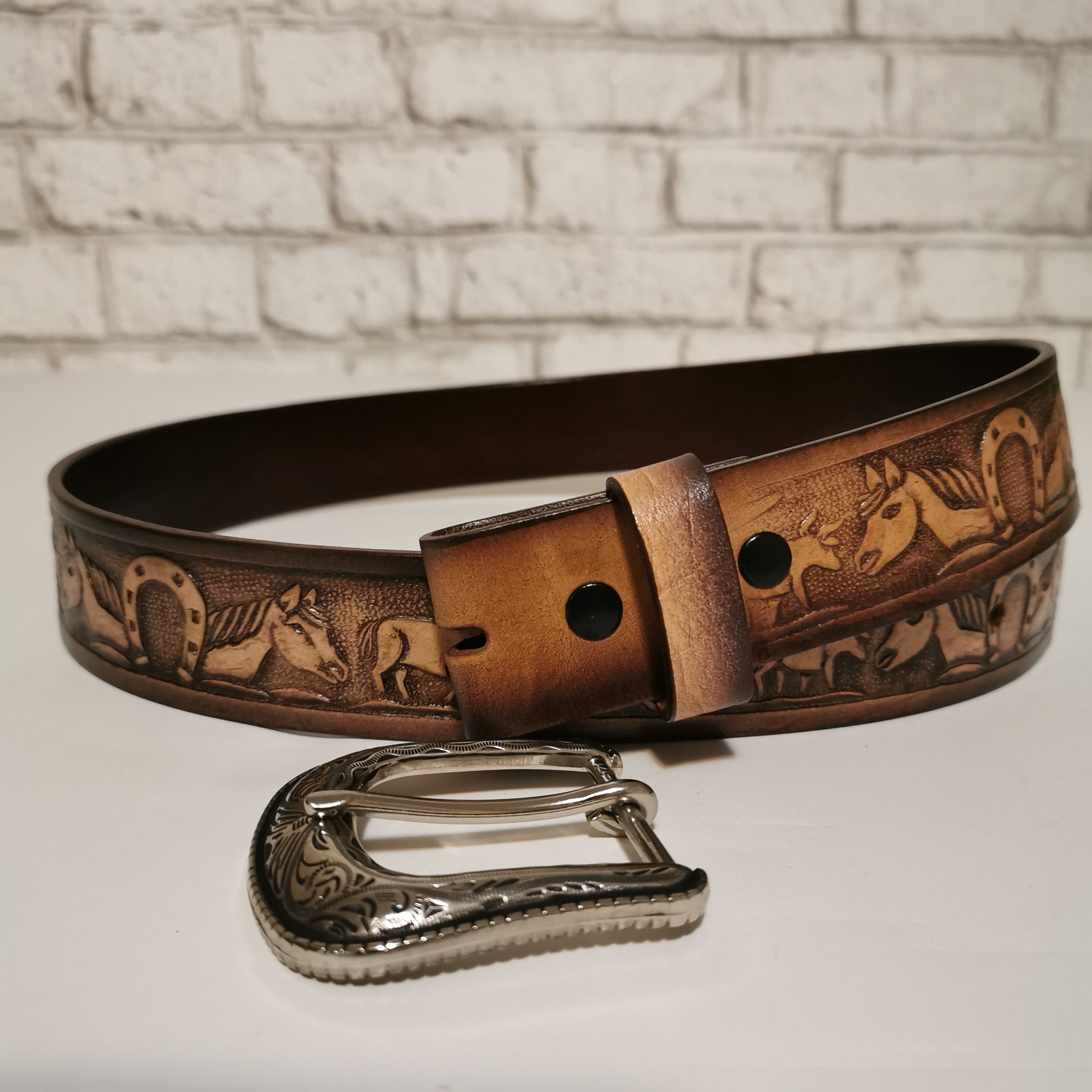 Western Belt Handmade Leather Belts Rodeo With Removable Etsy Canada