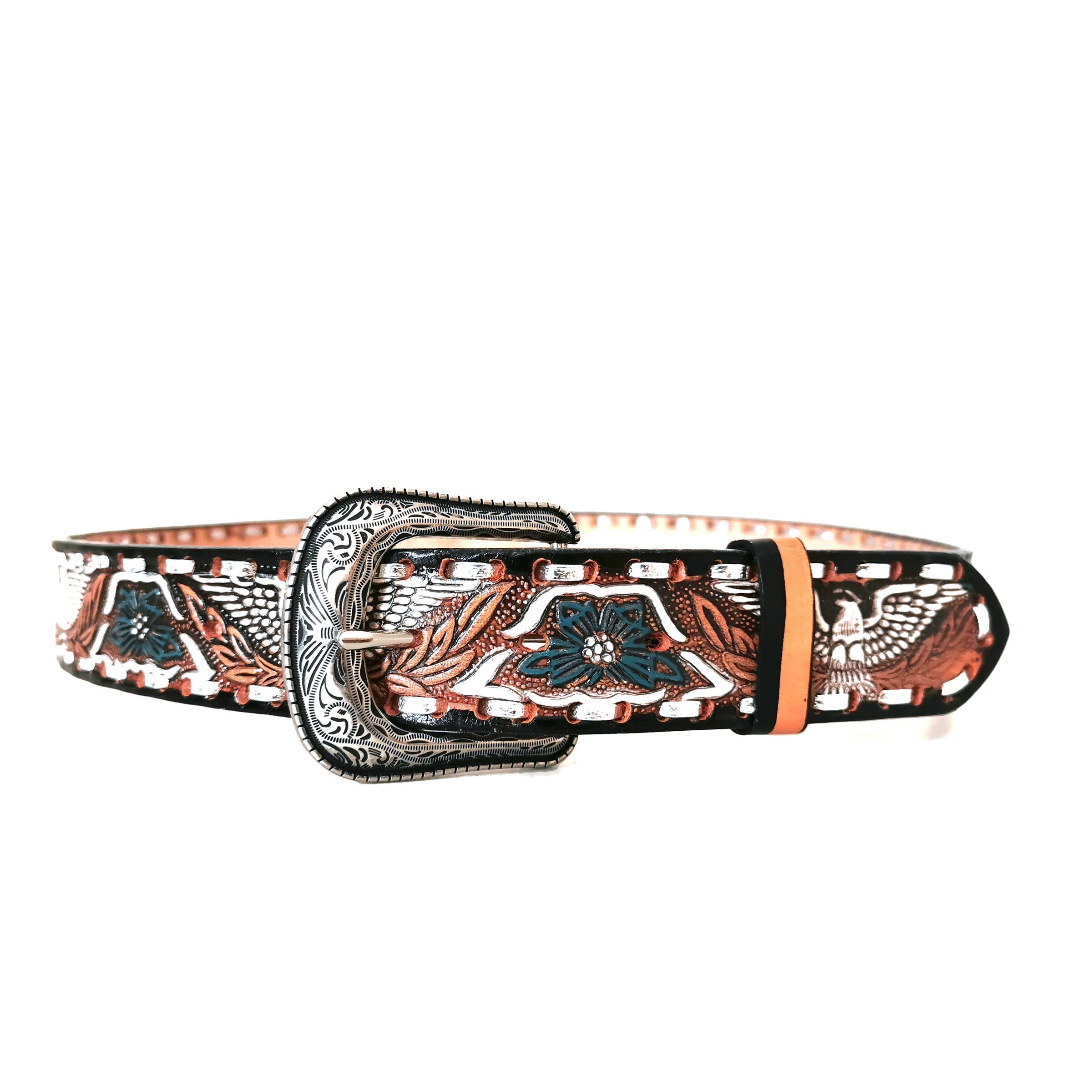 Western Leather Belt Handmade Cowboy With Removable Etsy