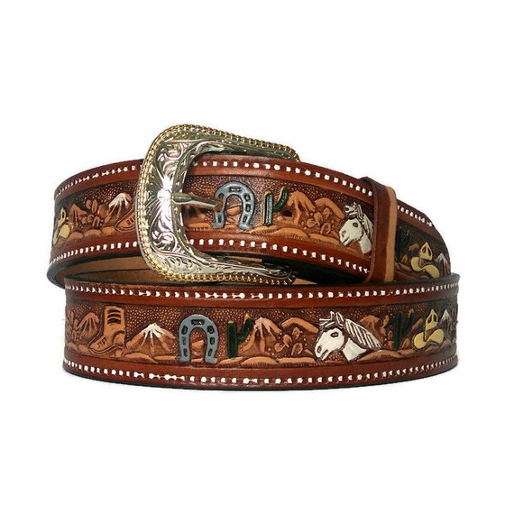 western belt with removable buckle