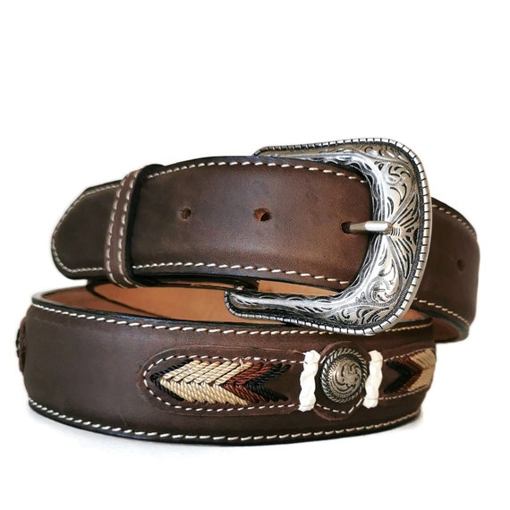 Western Belt Leather Belts for Men Handmade Mens Belt - Etsy