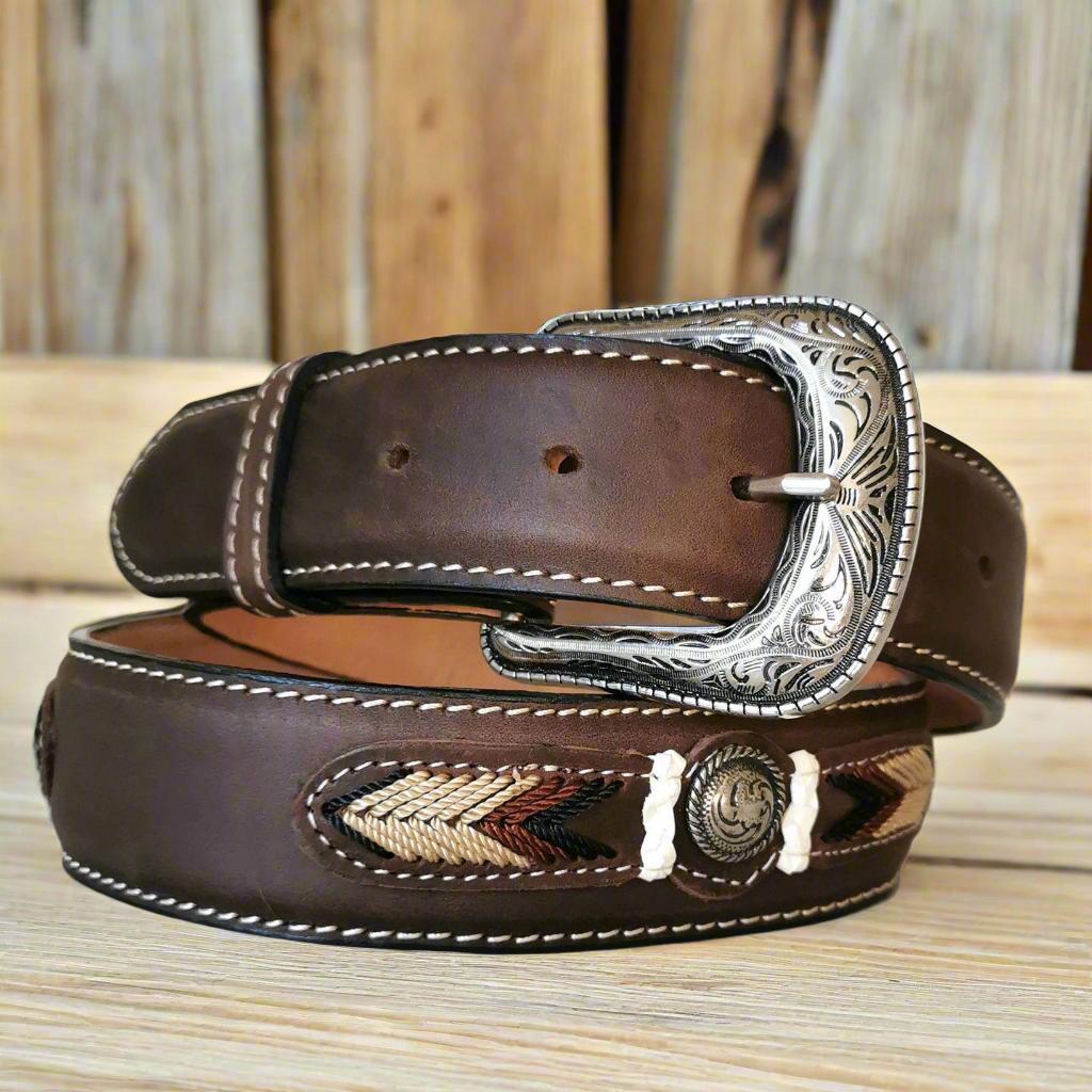 Handmade Western Leather Belt: Rodeo Cowboy Style, Removable  display picture 2