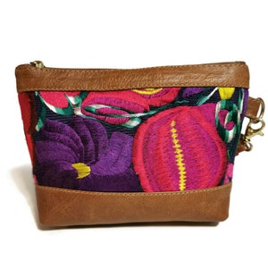 Trousse de maquillage fait main sac en cuir cosmétique Boho vintage Boho Wallet Gift pour les filles