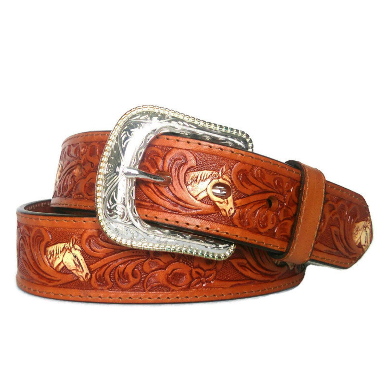 Belt for Women Leather Belt Brown Cowgirl Belt Removable | Etsy