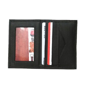 Porte-cartes en cuir, porte-cartes noir, porte-cartes, cadeau pour lui, fait main avec du cuir véritable