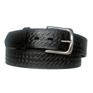 Handmade Black Leather Belt for Men: Removable Buckle, Full Grain