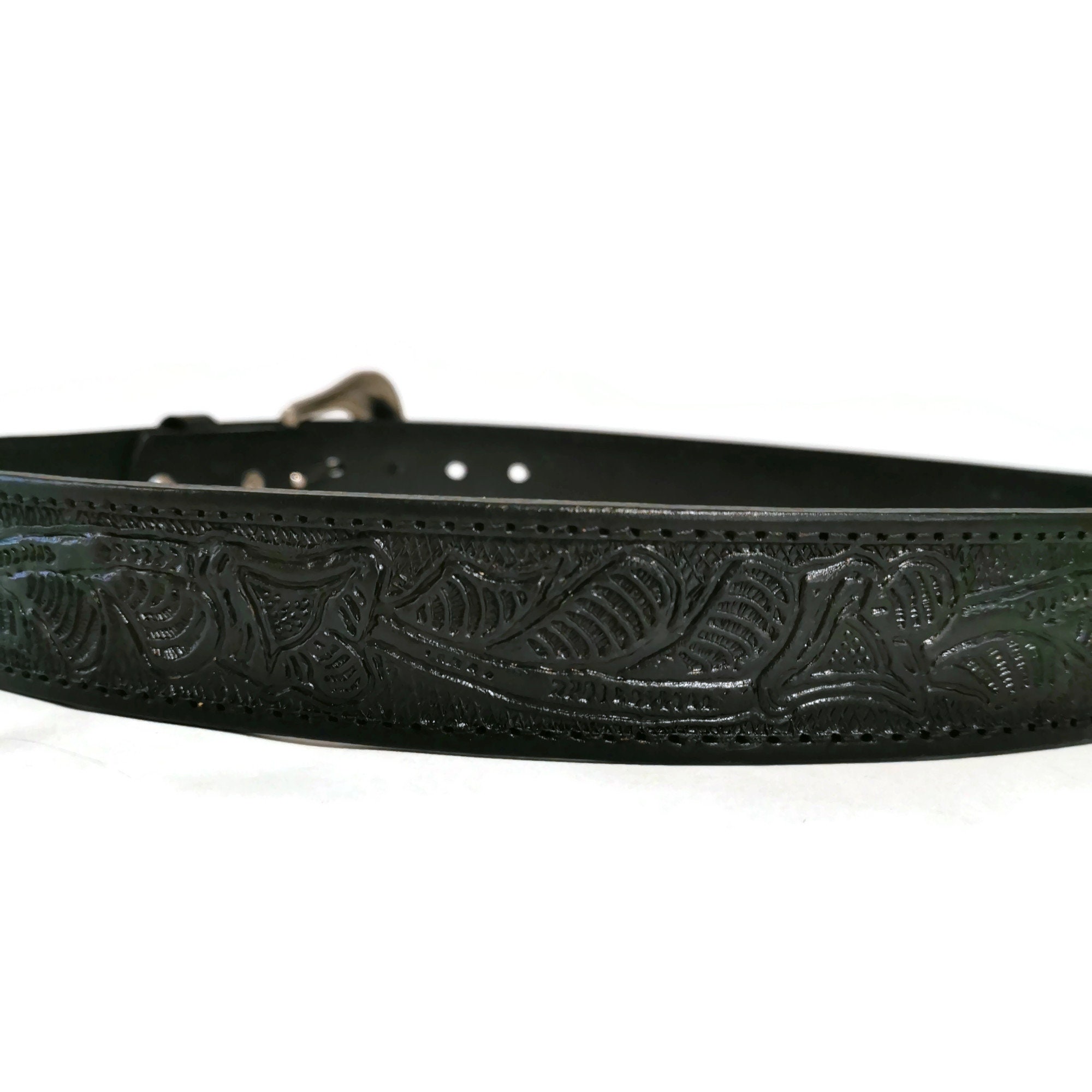 Handmade Embossed Leather Belt: Western Boho Style  display picture 3