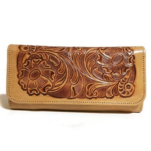 women wallet,  leather wallet for women,  hand carved leather wallet for her, women wallet,  rodeo mama gift, rodeo retro vintage