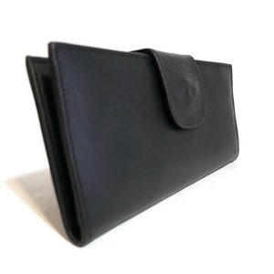 Portefeuille en cuir pour femme, grand portefeuille pour cartes, avec fermeture éclair, cadeau pour elle