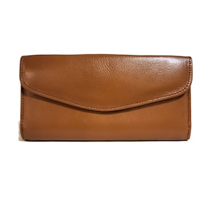 Portefeuille en cuir pour femme, fait main avec du cuir véritable, grand portefeuille pour cartes de crédit avec fermeture éclair, portefeuille en cuir beige, cadeau pour elle