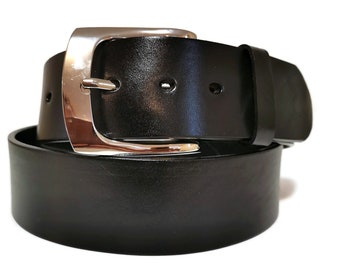 Leather Belt for Women,  Handmade, Black, 2 inches, With Removable Buckle, Black Belt , 50mm belt, belt for Ladies