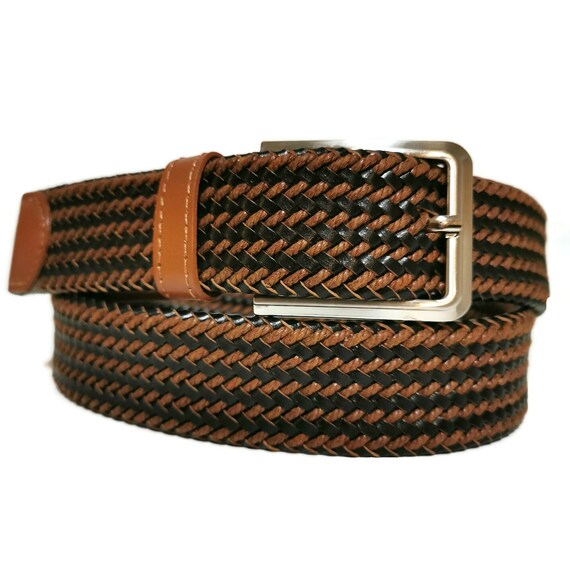 Leather Belt Handmade Braided Belt Brown Belt Casual Belt - Etsy