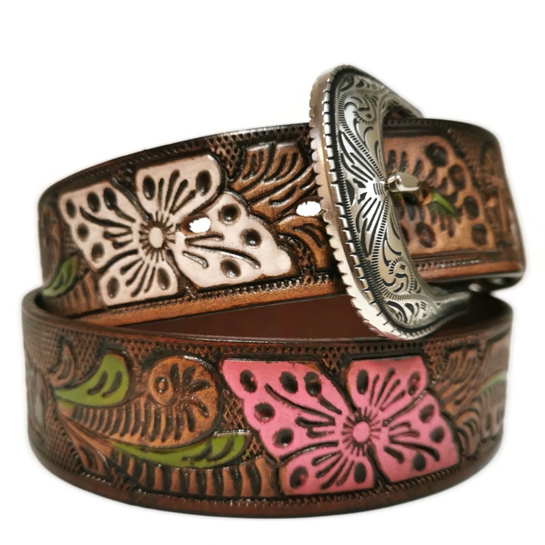 Brown Leather belt for women, handmade, genuine leather belt, Cowgirl belt,  western belt,  brown belt, rodeo gift for girls, rodeo mama gift, rodeo retro vintage, gift for her, cowgirl  belt