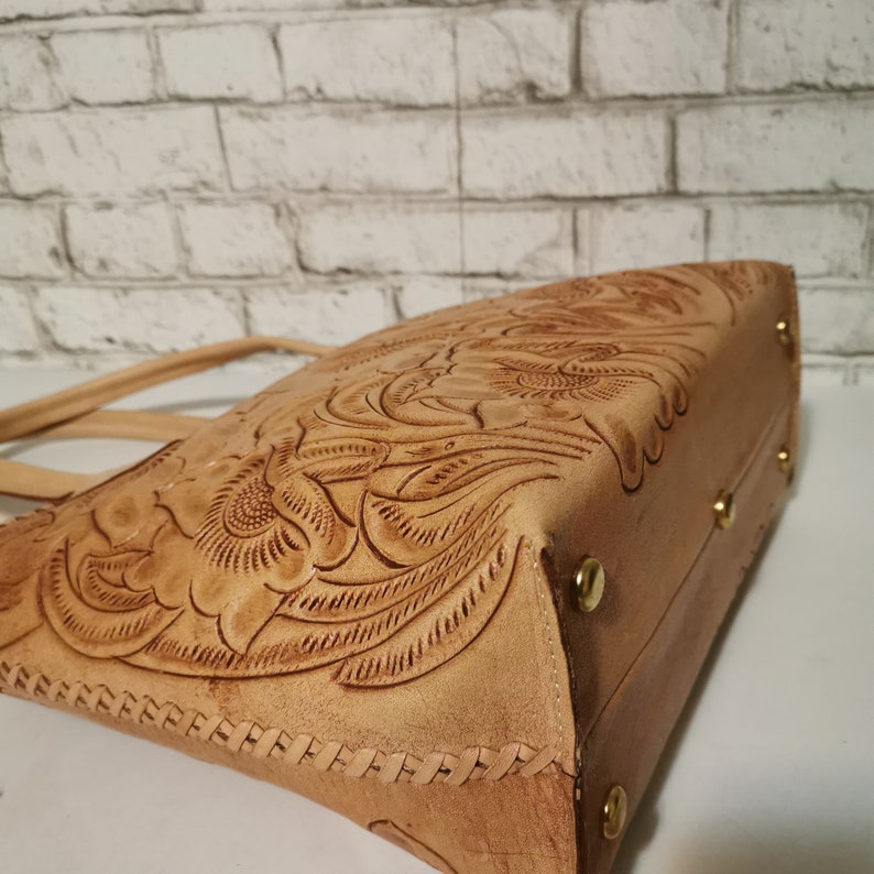 Western Bag Handmade Handbags WOMEN/'S BAG LEATHER Bag Tote Bohemian leather bag Hand Tooled Bag Vintage Bag