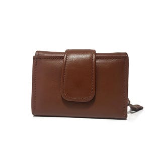 Womens LEATHER WALLET  with Zipper , brown  wallet, Handmade wallet ,Small Wallet, Minimalist, trifold leather wallet ,genuine leather.