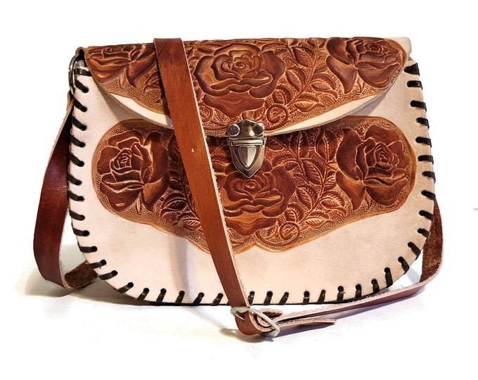 Western Leather Bag for women ,  brown leather purse,Gift for Her