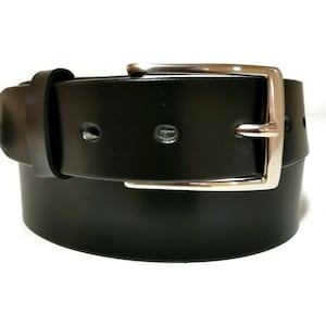 Handmade Black Full Grain Leather Belt for Men - 32mm