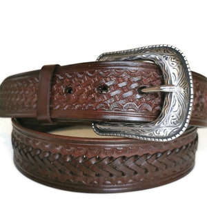 Men&#39;s belt handmade,  gift for cowboy, genuine leather ,gift for her cowboy, full grain leather, rodeo gift for  rodeo goer