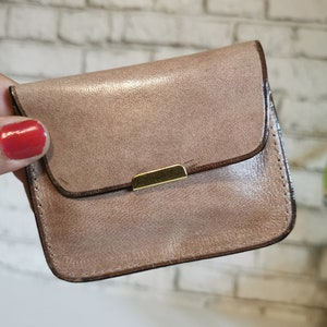 Porte-monnaie, pochette en cuir, petite pochette, porte-monnaie fait main, cuir véritable, cadeau pour elle,