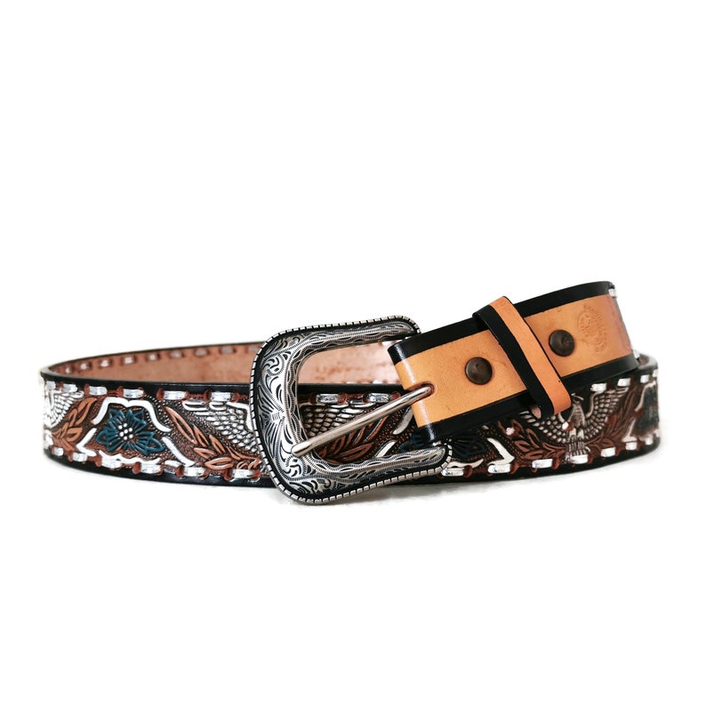 Western Leather Belt Handmade Cowboy With Removable Etsy Canada