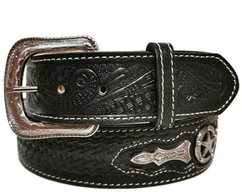 Western Belt,  for Men ,Leather   Handmade , Rodeo , Cowboy, Gift for Him