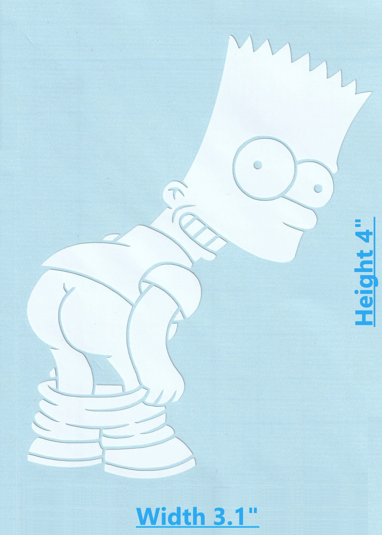Bart Simpson Mooning Funny Car Truck Graphic Vinyl Decal image 1.