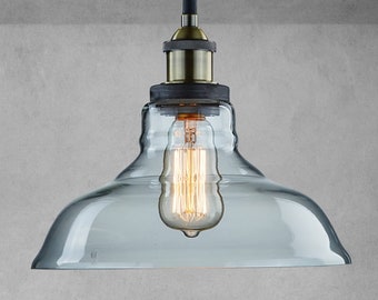 Suspension Edison à 1 ampoule en verre, style vintage Industrial Imola