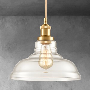 Imola Industrial Edison Vintage Style 1-Light Pendant Glass Hanging Light image 3