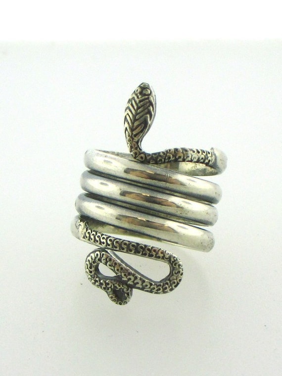 Vintage snake wrap ring - Gem