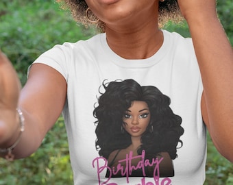 Doll Birthday Shirt * African American Doll Birthday Shirt * Let's Go Party