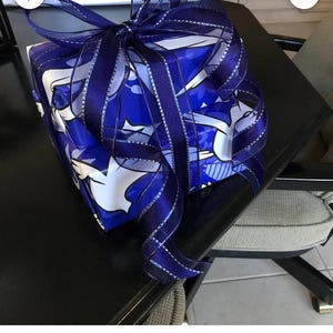 Blue White Dove Wrapping Paper: Sorority Inspired Gift Wrap