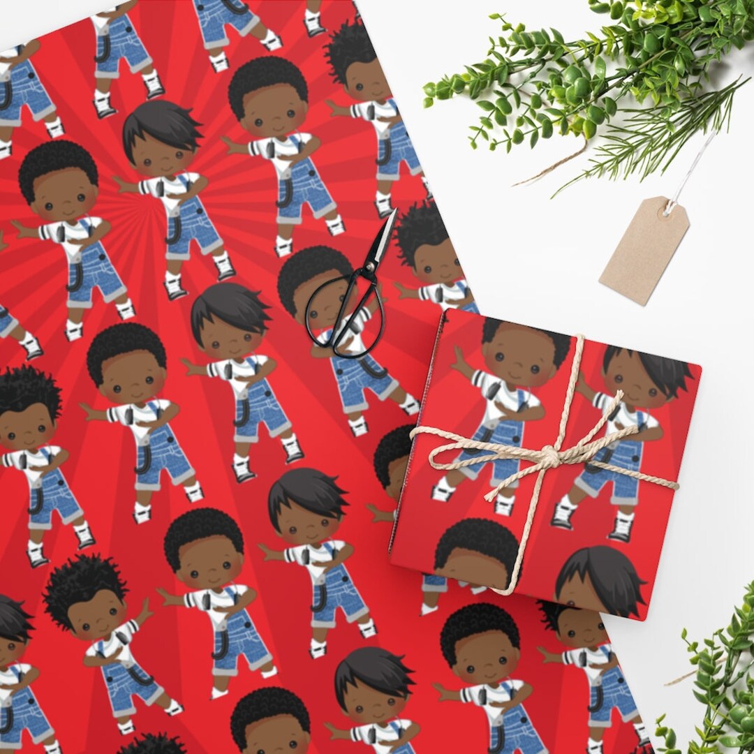 Hip Hop Boys Wrapping Paper * Black Boys Wrapping Paper Black Boy Joy ...