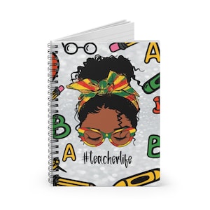 Teacher Life Notebook African American teacher gifts and notebooks
