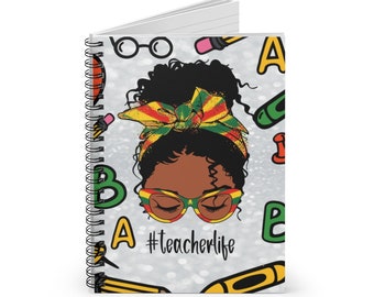 Teacher Life Notebook African American teacher gifts and notebooks