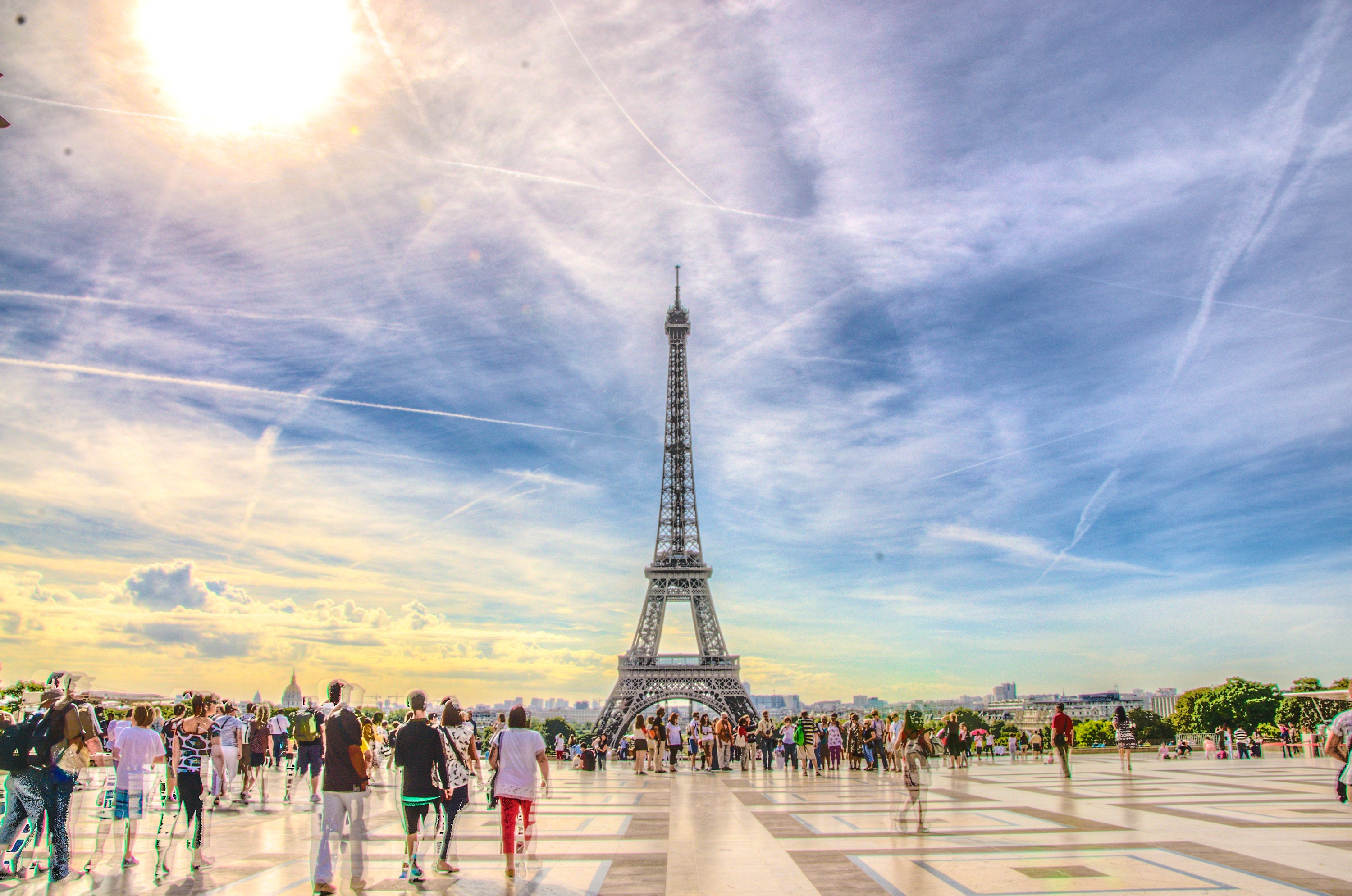 PARIS FRANCE EIFFEL Tower Summer Sky City Paris France Photo Print Wall