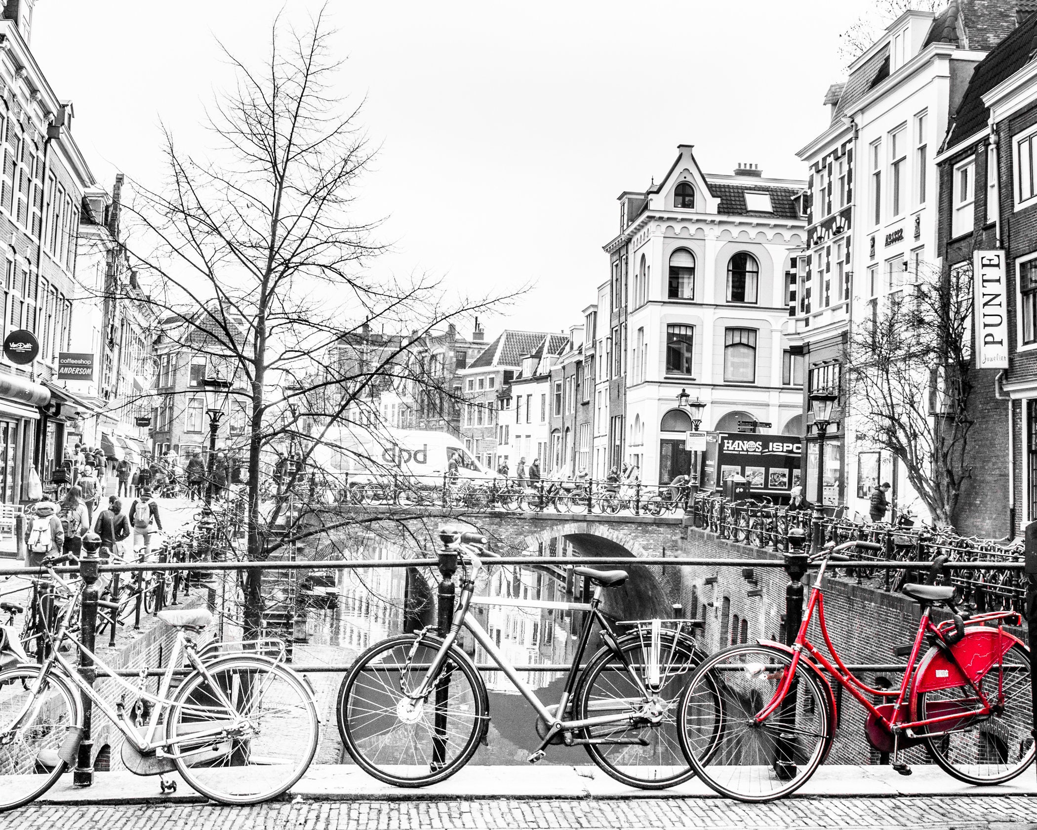 Voorstel suiker zeil UTRECHT NETHERLANDS BIKE Art Utrecht Red Black and White Photo - Etsy