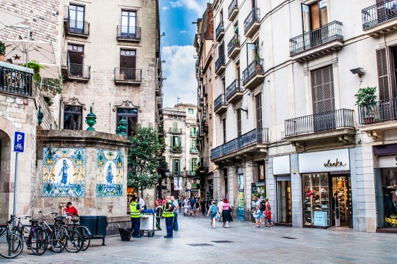 BARCELONA SPAIN CENTER City Center Gothic District Photo