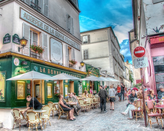 モンマルトル パリ フランス カフェ 建物 パリ フランス HDR 写真