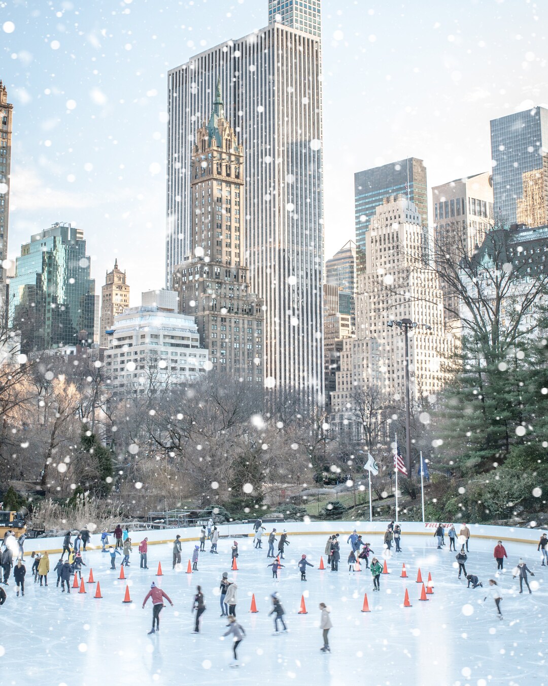NEW YORK SKATING Rink Central Park Ice Skate Figure Skating Winter Home