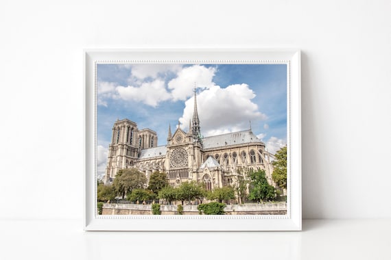 Wandkunst Frankreich PARIS Kirche Dekor Wohneinrichtung Dame Druck NOTRE Kathedrale Notre DAME Foto Spire Wand Paris schöne