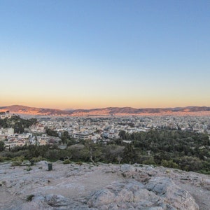 ATHENS GREECE SUNRISE City Outlook at Sunrise City Outlook from Acropolis Photo Print Wall Decor Home Furnishing Wall Art Greek Artwork