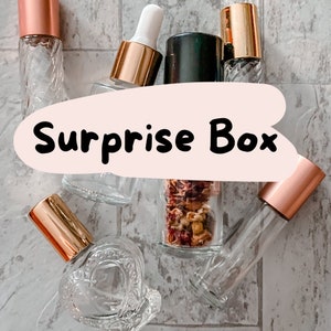 Surprise Box Essential Oil Bottles, Perfect Gift for Essential Oils, Glass Roller Bottles, Glass Dropper Bottles