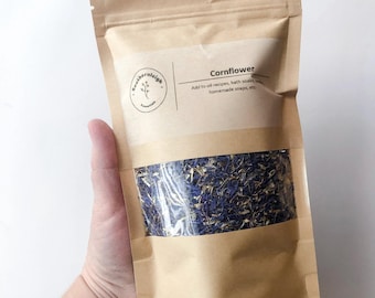 1 oz Dried Cornflower Petals: Natural Blue Flowers for Crafts & Tea