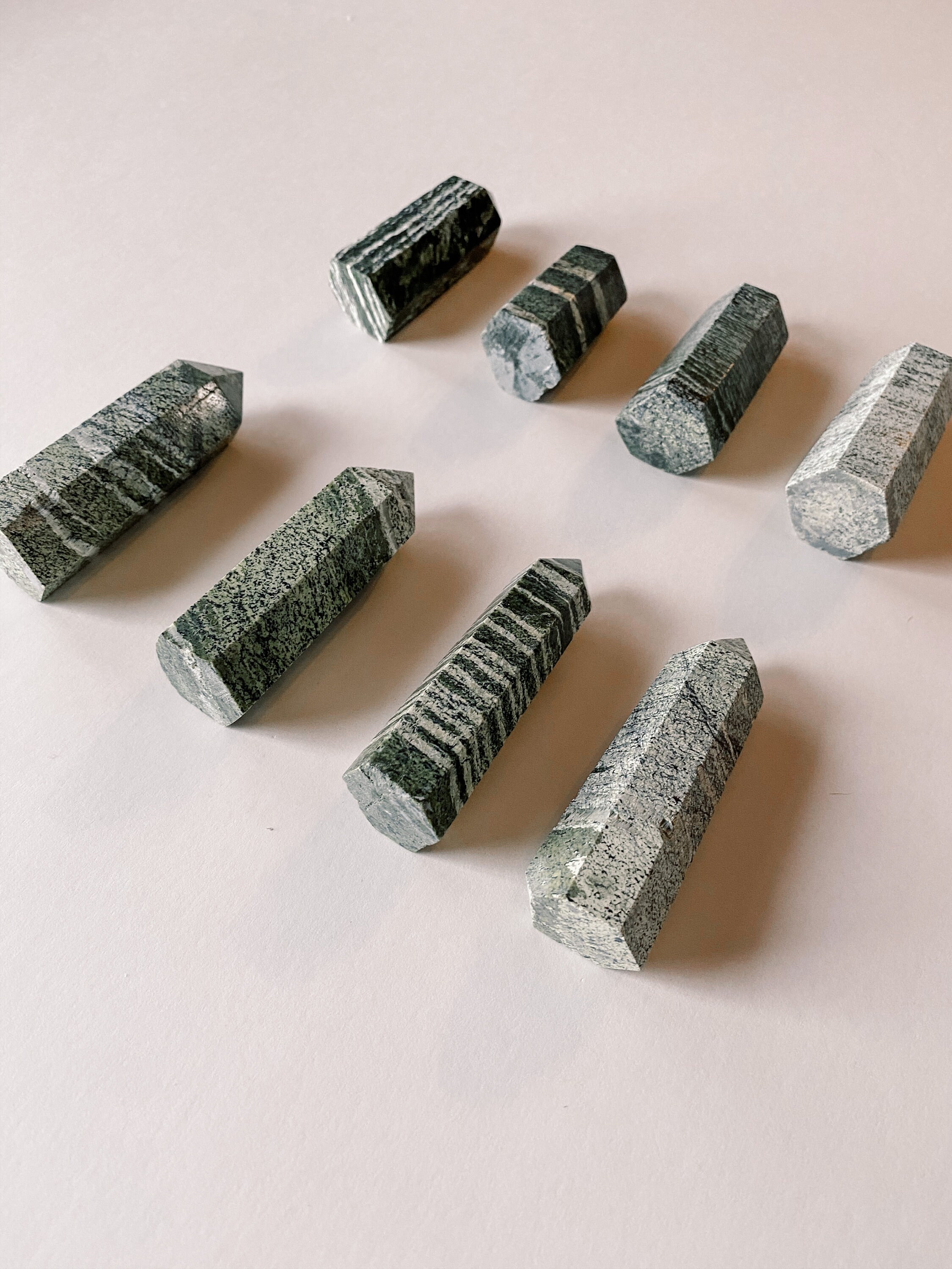 Green Zebra Jasper Green Zebra Crystal Crystal Tower Etsy