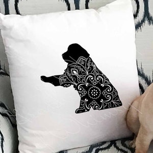 Terra Nova Mandala SVG Cachorro Grande Zentangle Arquivo Corte Vetor Escalável