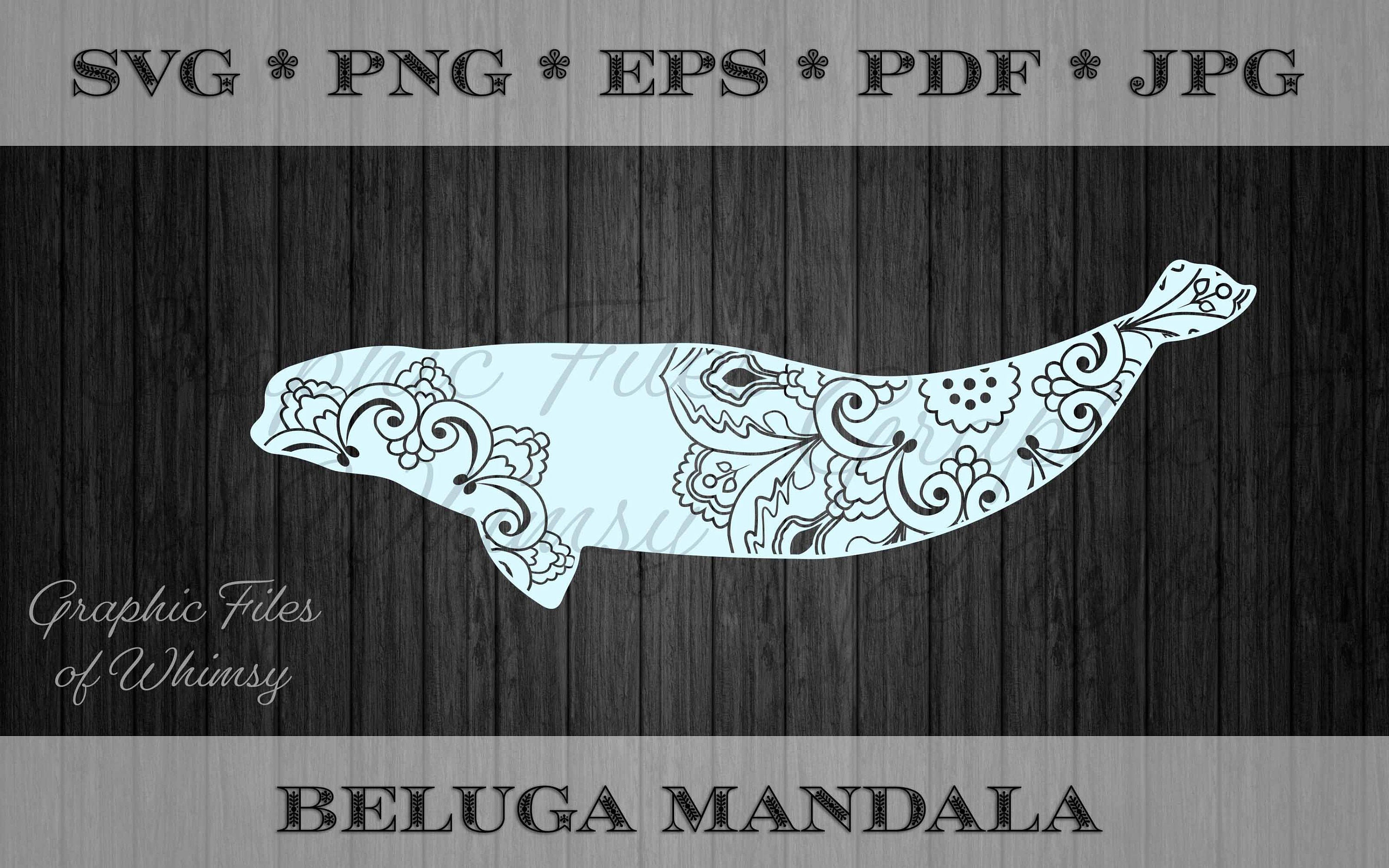 Download Beluga Whale Mandala Svg Zentangle Cut File Scalable Vector Etsy